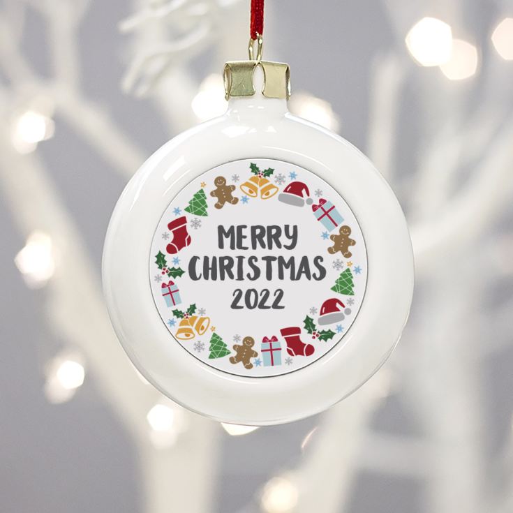 Personalised Merry Christmas Bauble product image