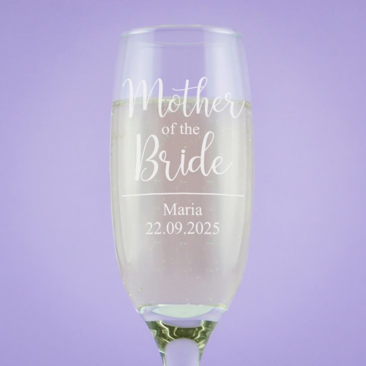 Personalised Mother Of The Bride Prosecco Glass product image