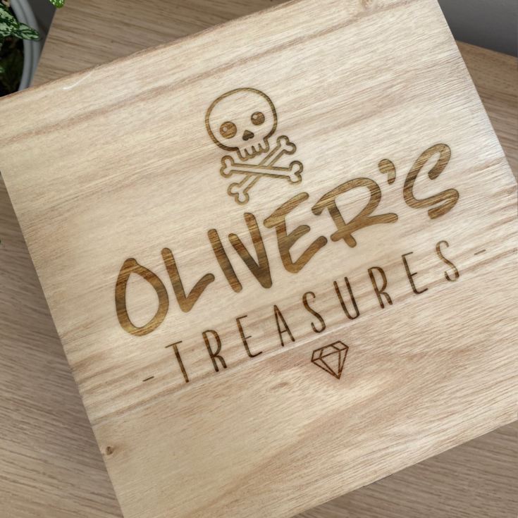 Personalised Pirate Treasure Wooden Keepsake Box product image