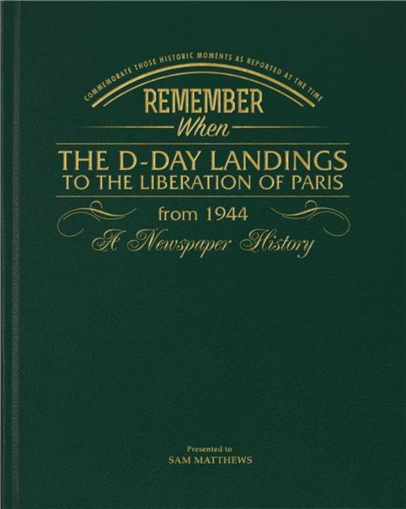 Newspaper D Day Landings Book - Leatherette Cover product image