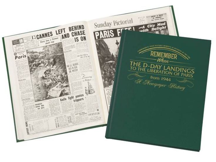 Newspaper D Day Landings Book - Leatherette Cover product image