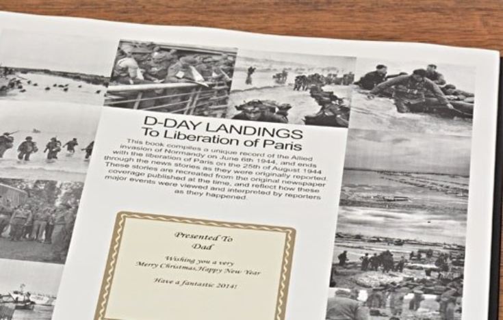 Newspaper D Day Landings Book - Leatherette Cover product image