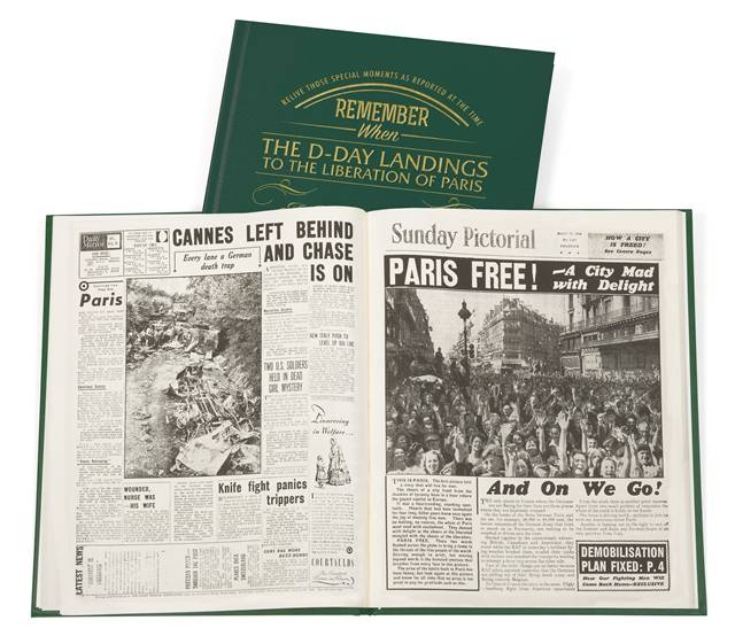 Newspaper D Day Landings Book - Leatherette Cover product image