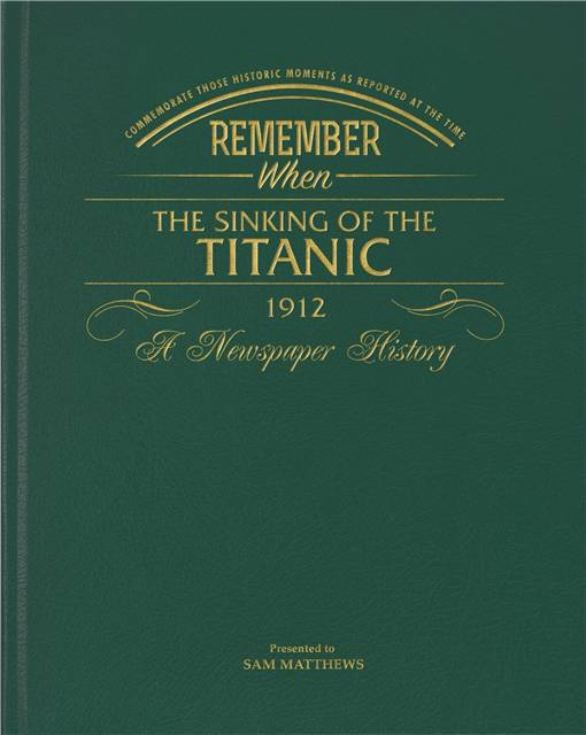 Newspaper Titanic Book -  Leatherette Cover product image