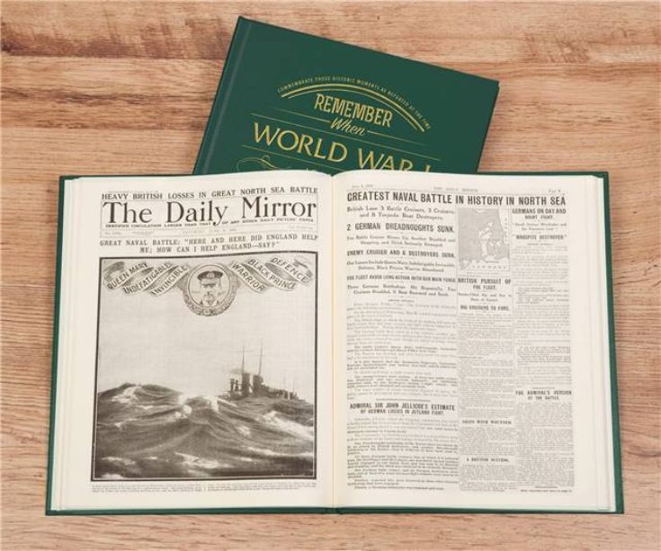 Newspaper WW1 Book - Leatherette Cover product image