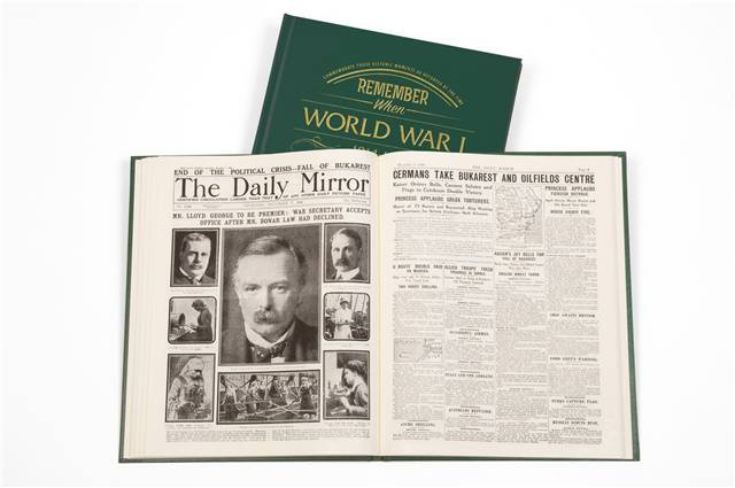 Newspaper WW1 Book - Leatherette Cover product image