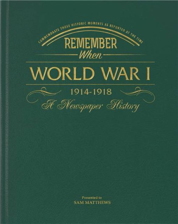 Newspaper WW1 Book - Leatherette Cover product image