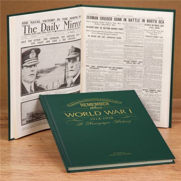 Newspaper WW1 Book - Leatherette Cover | The Gift Experience