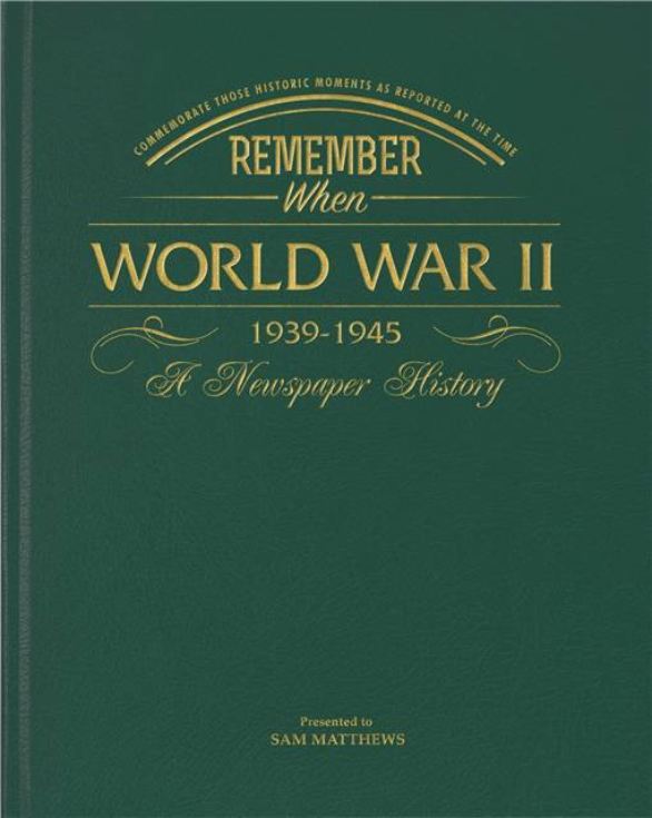 Newspaper WW2 Book - Leatherette Cover product image