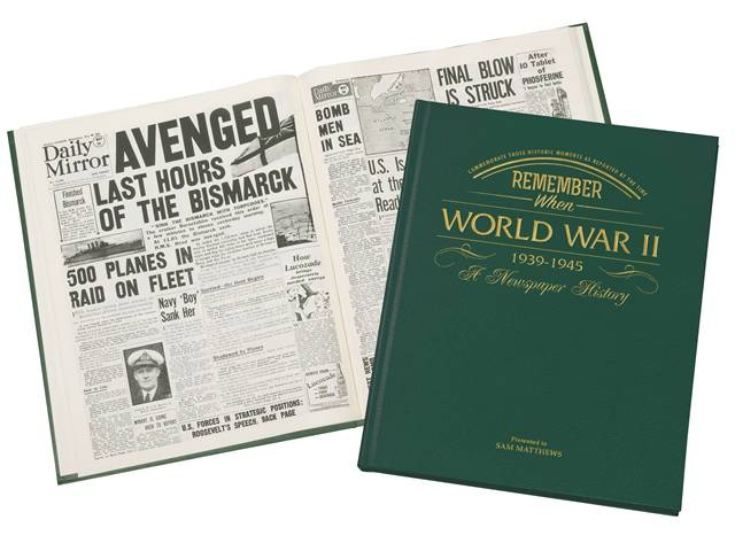 Newspaper WW2 Book - Leatherette Cover product image