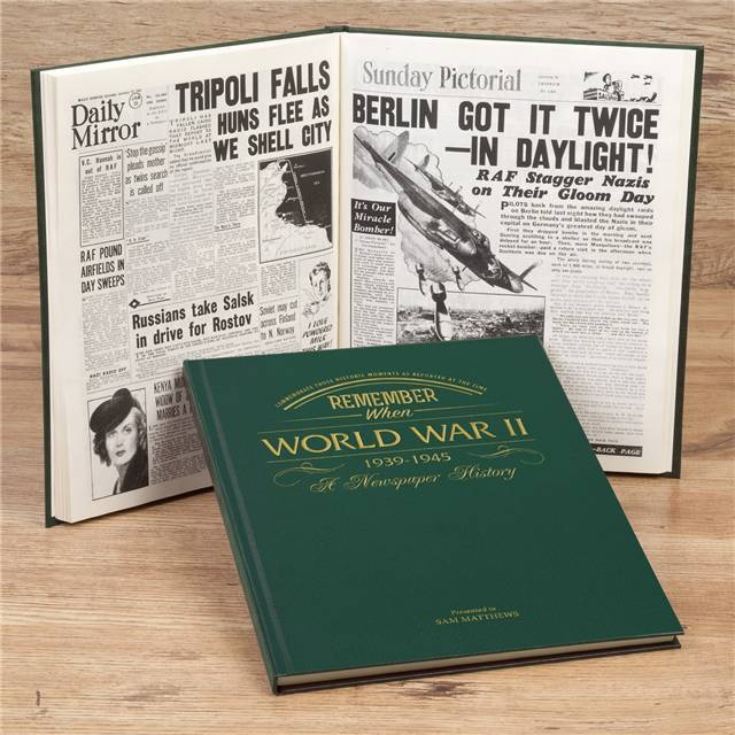 Newspaper WW2 Book - Leatherette Cover product image