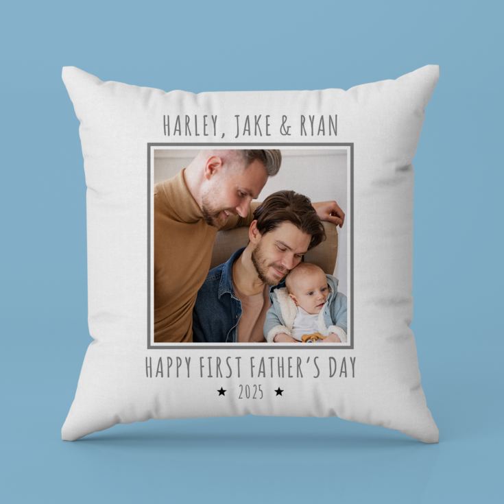 Personalised Our 1st Father's Day Photo Upload Cushion product image