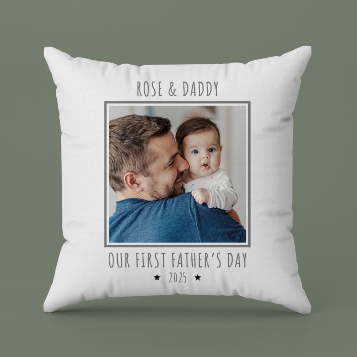 Personalised Our 1st Father's Day Photo Upload Cushion product image