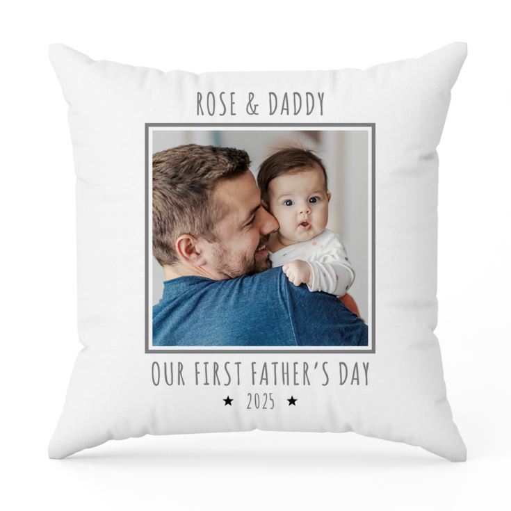 Personalised Our 1st Father's Day Photo Upload Cushion product image