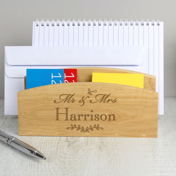Personalised Mr & Mrs Wooden Letter Rack product image