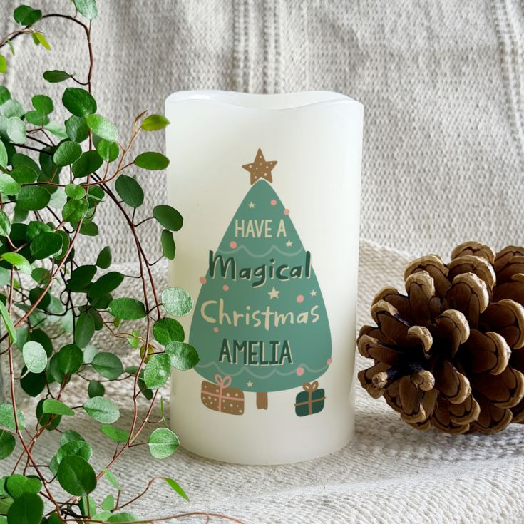 Personalised Have A Magical Christmas LED Candle product image