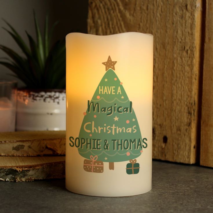 Personalised Have A Magical Christmas LED Candle product image