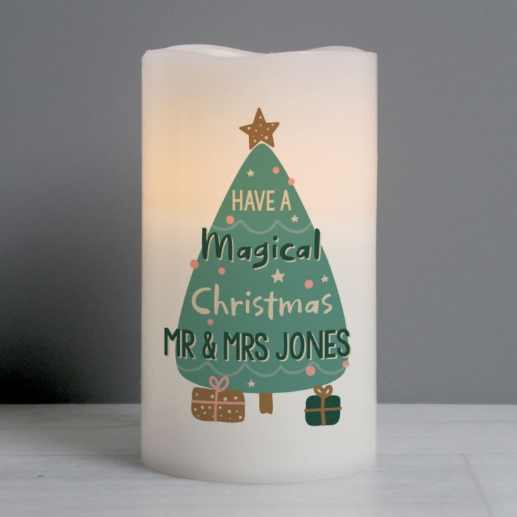 Personalised Have A Magical Christmas LED Candle product image