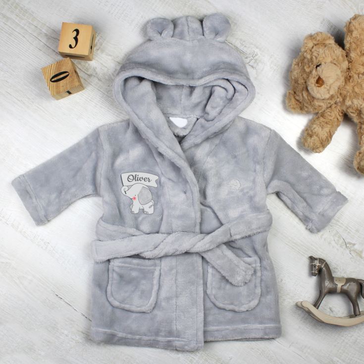 Elephant dressing gown baby best sale