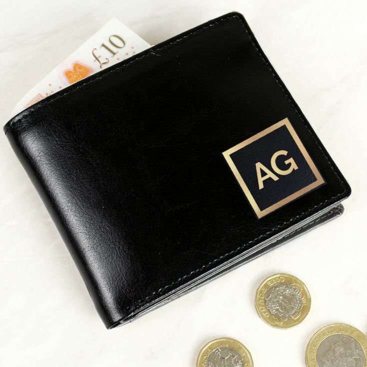 Personalised Gold Initials Leather Wallet product image