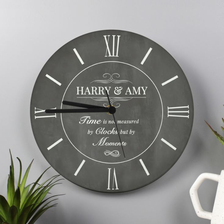 Personalised Measured In Moments Glass Clock product image