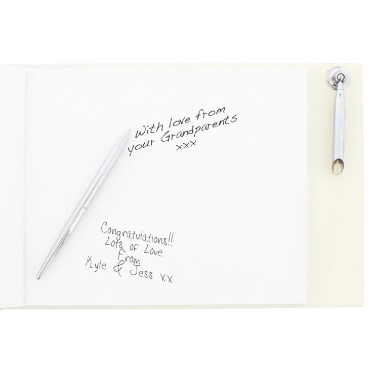 Personalised 25th Silver Anniversary Hardback Guest Book & Pen product image