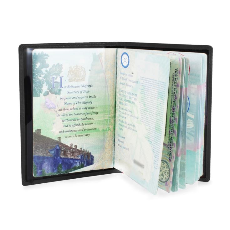 Personalised Mr & Mrs Black Passport Holders product image