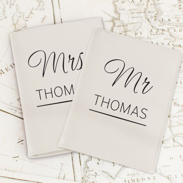 Personalised Couples Cream Passport Holders product image