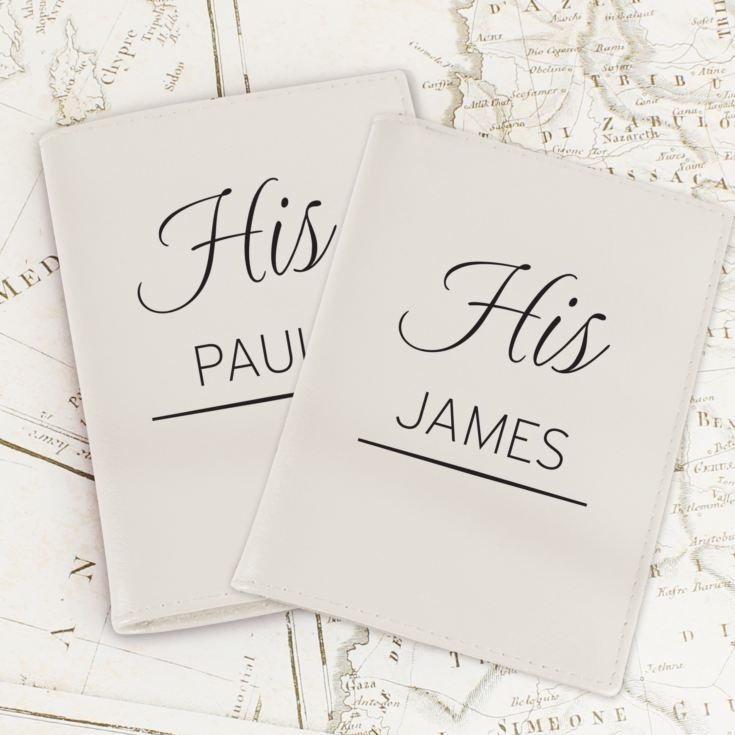 Personalised Couples Cream Passport Holders product image