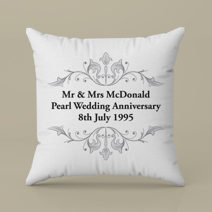 Personalised Pearl Anniversary Cushion product image