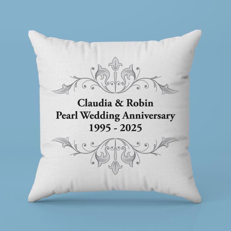 Personalised Pearl Anniversary Cushion product image