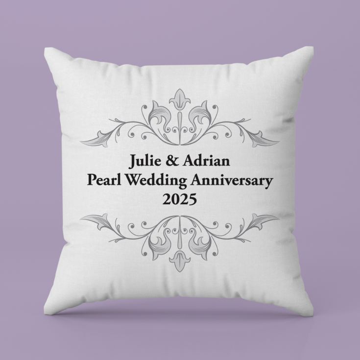 Personalised Pearl Anniversary Cushion product image