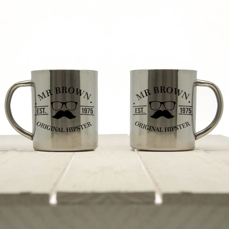 Original Hipster's Personalised Stainless Steel Mug product image