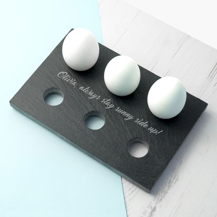 Personalised Slate Egg Holder product image