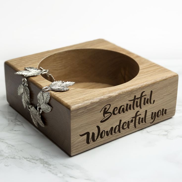 Personalised Solid Oak Stash Tray product image