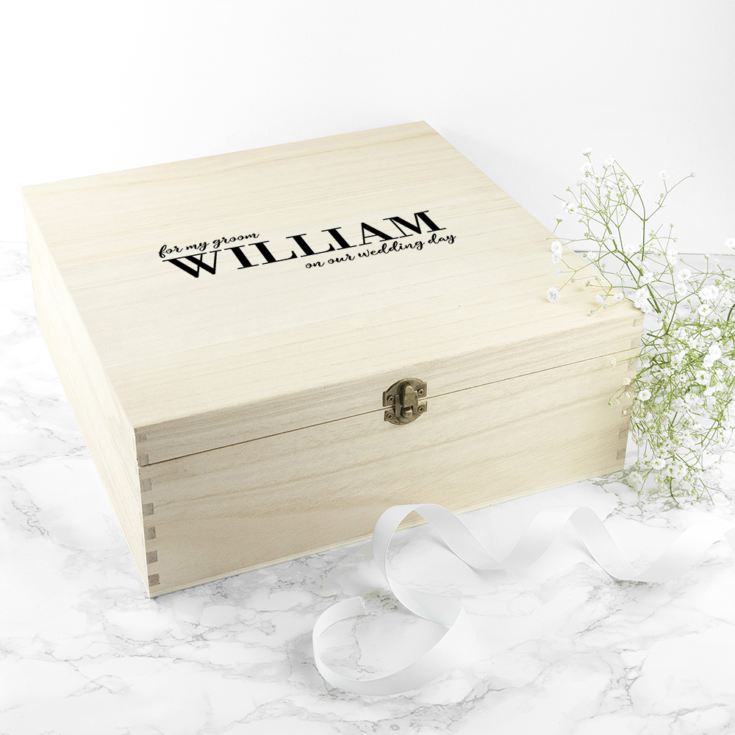 Personalised For My Groom on Our Wedding Day Box product image