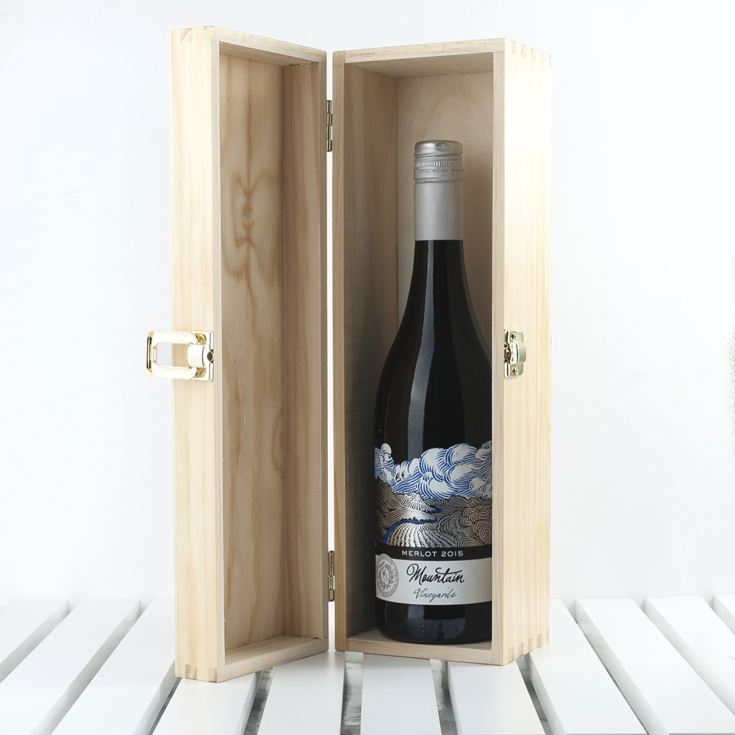 Mother's Day Wine Box With Floral Corners product image