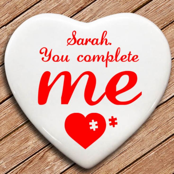 Personalised  You Complete Me Heart Keepsake product image