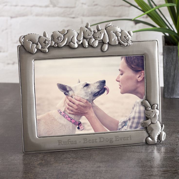 Personalised Antique Finish Dog Photo Frame | The Gift Experience