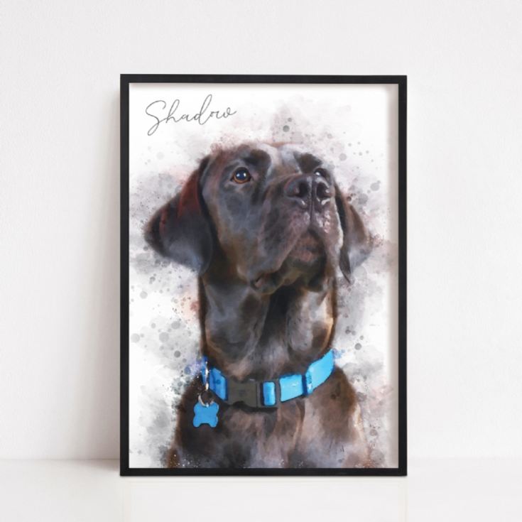 Personalised Watercolour Style Pet Portrait product image