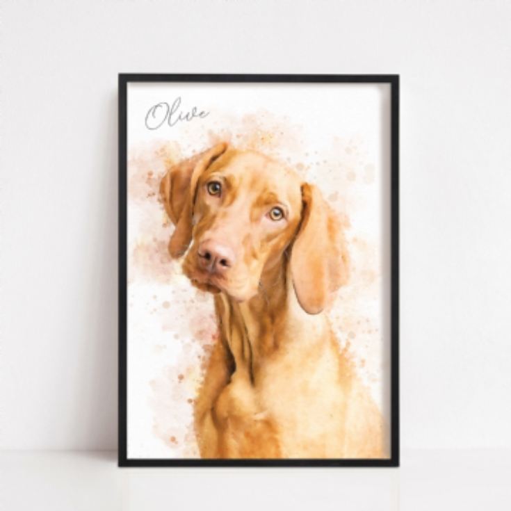 Personalised Watercolour Style Pet Portrait product image