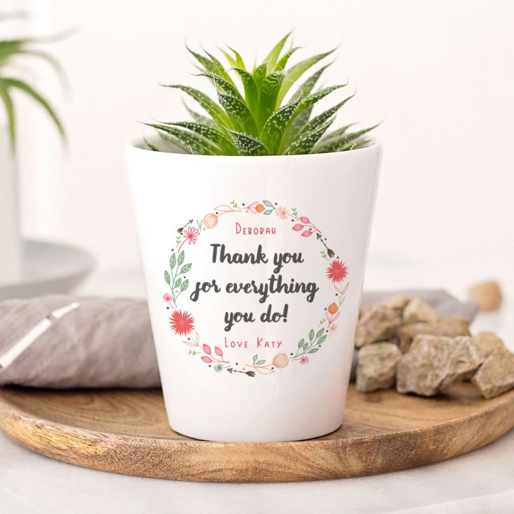 Personalised Teacher Plant Pot | The Gift Experience