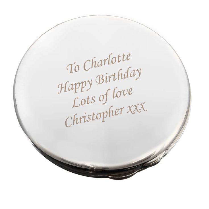 Personalised Circle Compact Mirror product image