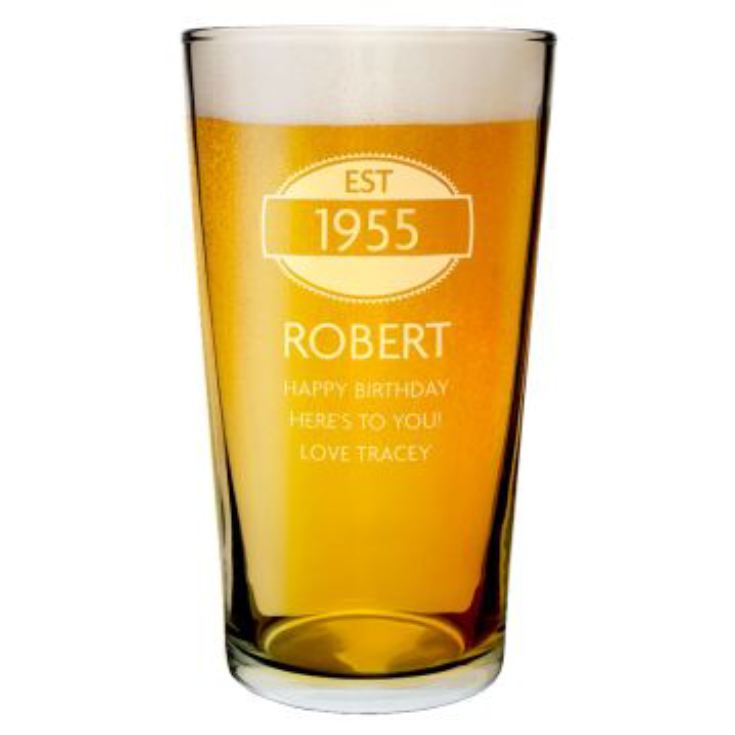 Personalised 60th Birthday Glass product image
