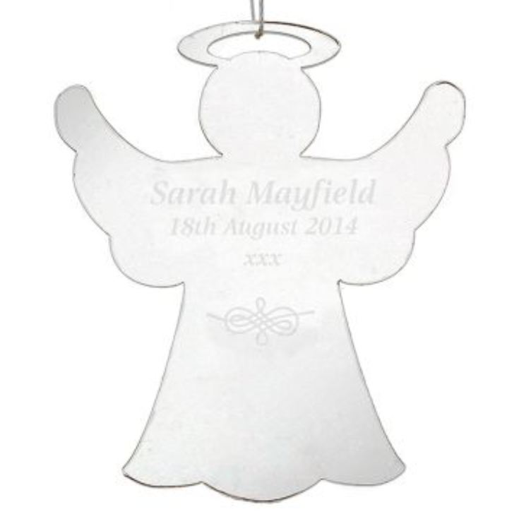 Personalised Acrylic Angel Christmas Decoration product image