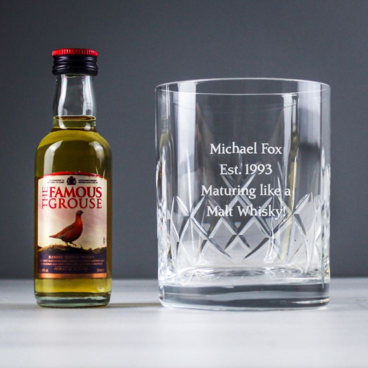 Personalised Crystal Glass & Whisky Gift Set product image