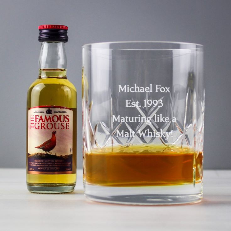 Personalised Crystal Glass & Whisky Gift Set product image