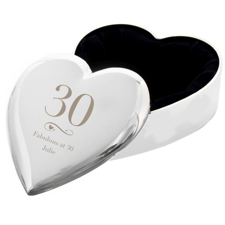 Personalised Big Age Heart Trinket Box product image
