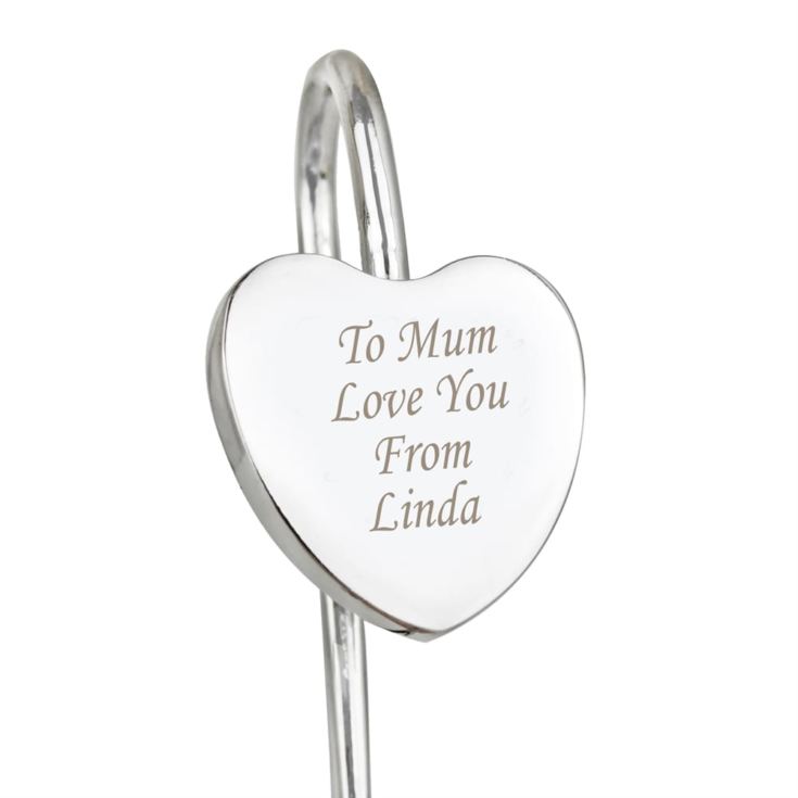 Personalised Silver Heart Bookmark product image