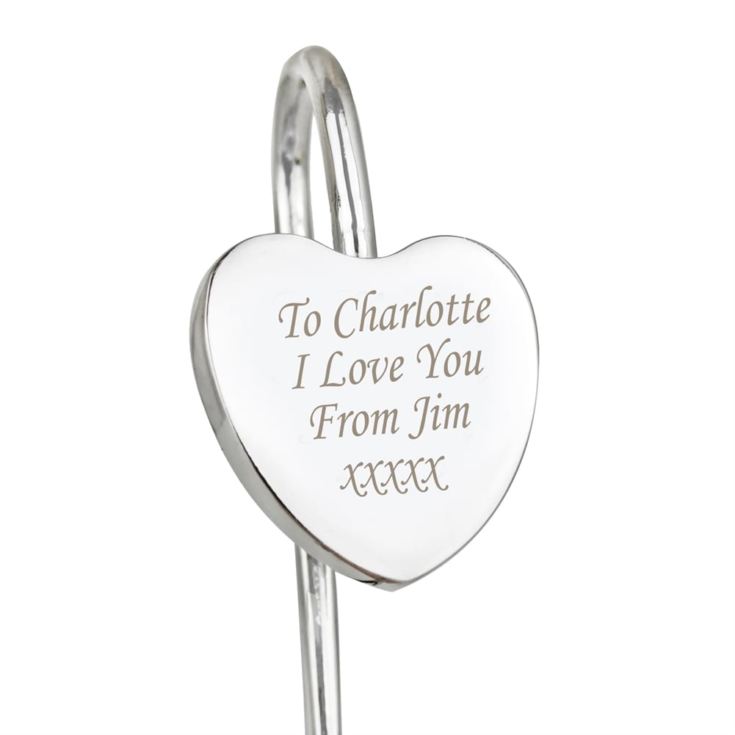 Personalised Silver Heart Bookmark product image